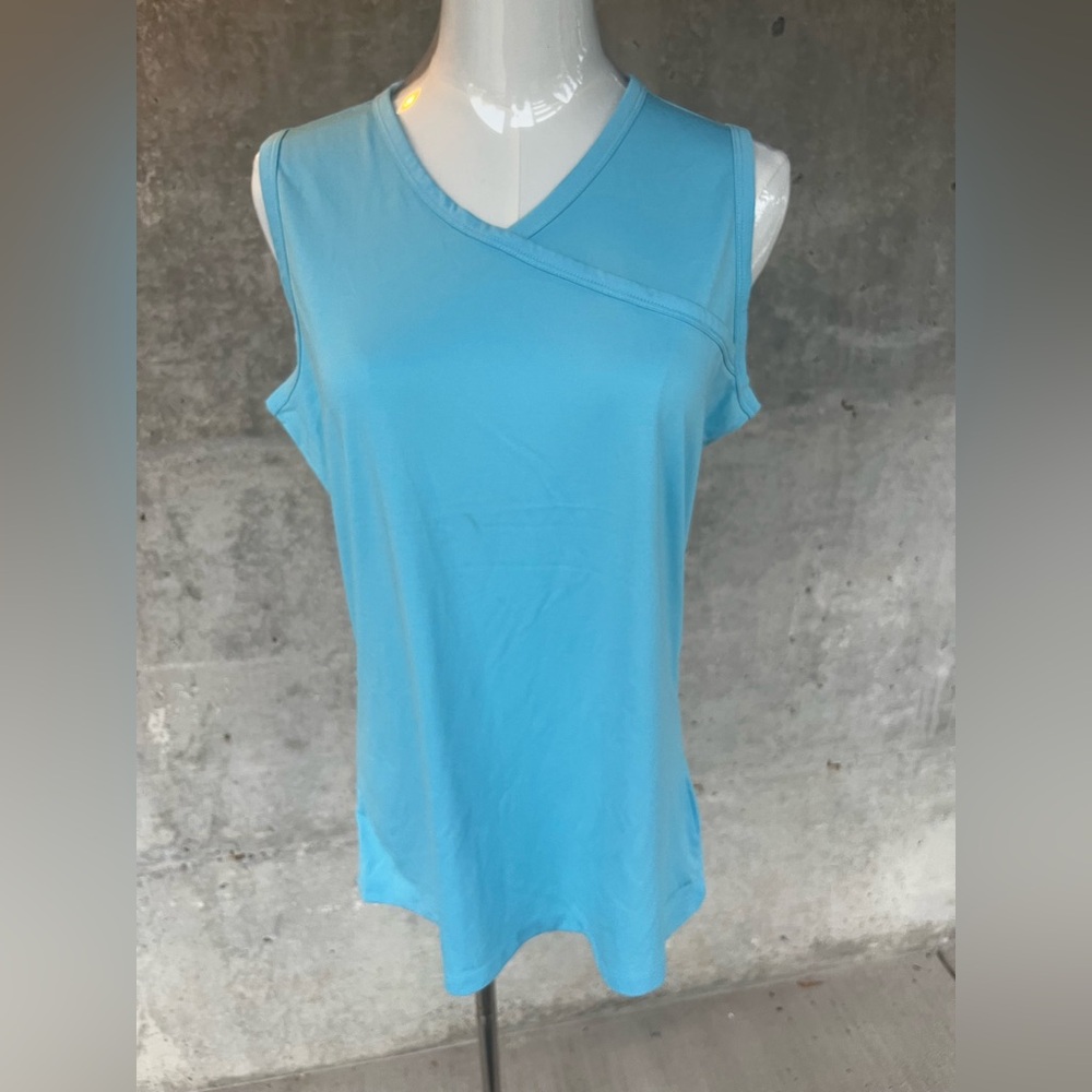 Sky Blue V-Neck Women's Tank Top